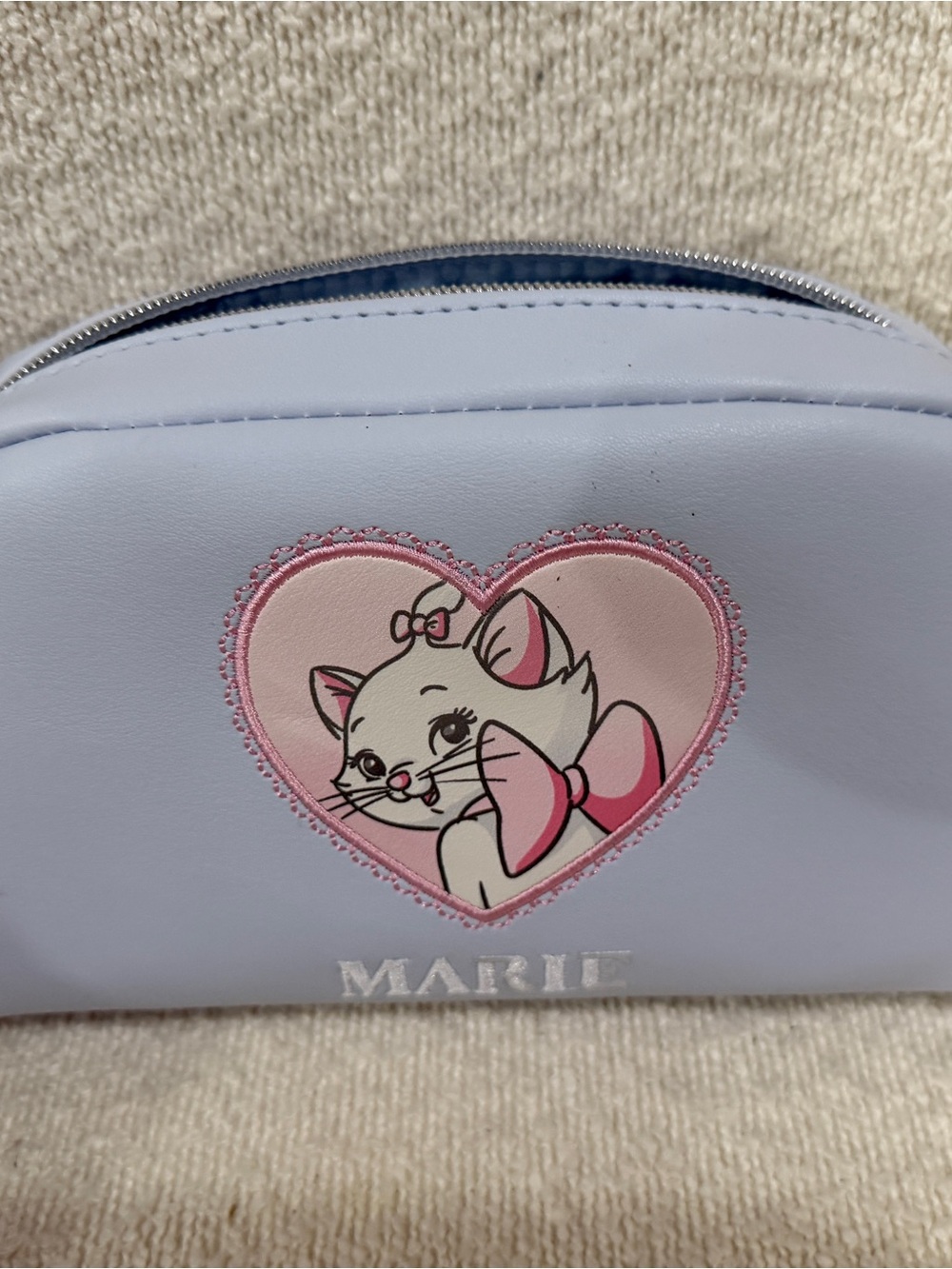 Disney Purple and Pink Marie Heart Cosmetic Pouch